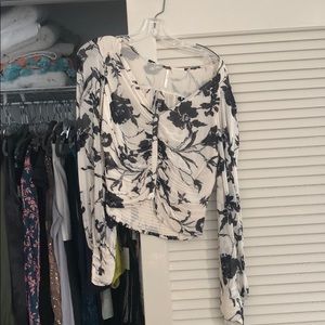 Free people cropped long sleeve top